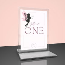 ファンタジーな妖精の誕生日テーブルフラットカード