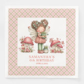 ファンタジーな妖精の誕生日ペーパーナプキン (正面)