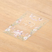 ファンタジーな妖精の１歳の誕生日　魔法の森 アクリル招待状 (レイダウン)