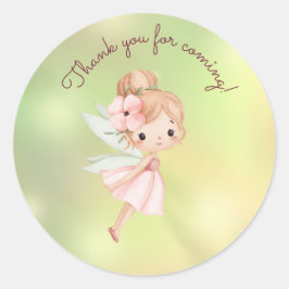 ファンタジーな妖精の1歳の誕生日サンクスギフト ラウンドシール