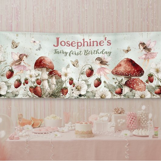 ファンタジーな妖精の1歳の誕生日 オーダーメイドロング 横断幕