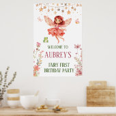 ファンタジーな妖精の1歳の誕生日 ポスター (キッチン)