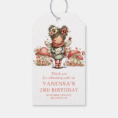 ファンタジーな妖精 ピンクの花 女子 誕生日ギフト ギフトタグ (裏面)