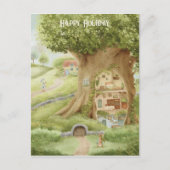 ファンタジーな子供向けイラストグリーティングカード ポストカード (正面)