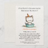 ファンタジーな子猫の誕生日招待状 招待状 (正面/裏面)