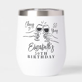 ファンタジーな手描きの50歳の誕生日おめでとう (背面)