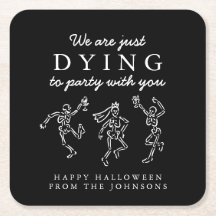 ファンタジーな手描きスケルトンのハロウィンパーティー