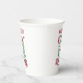 ファンタジーな祭りのメリークリスマスタイポグラフィ 紙コップ (右)