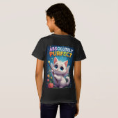 ファンタジーな羽を持つ子猫 Tシャツ (裏面フル)