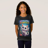 ファンタジーな羽を持つ子猫 Tシャツ (正面フル)
