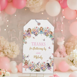 ファンタジーな花の妖精の庭 誕生日 ギフトタグ
