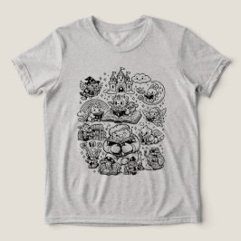 ファンタジーな読み物ドゥードル子供服 トライブレンドＴシャツ