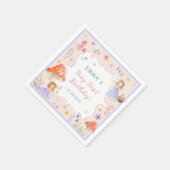 ファンタジーな野の花の妖精の1歳の誕生日 スタンダードカクテルナプキン (角)