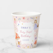 ファンタジーな野の花の妖精の1歳の誕生日 紙コップ (正面)