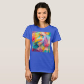 ファンタジーな鳥 絹の鳥 Tシャツ (正面フル)