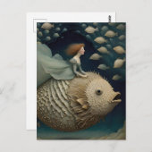 ファンタジーに乗る ポストカード (正面/裏面)