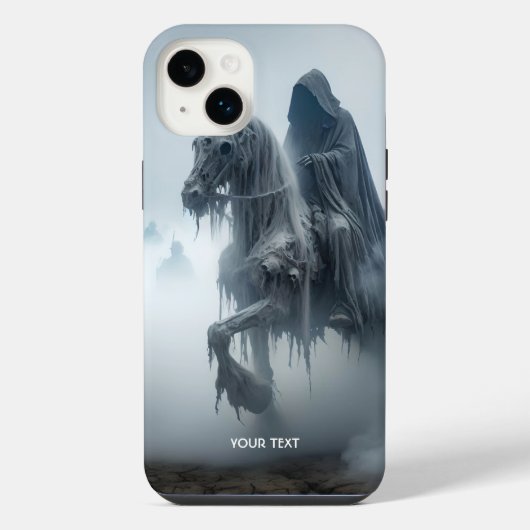 ファンタジーのかわいい戦士の馬 iPhoneケース (裏面)