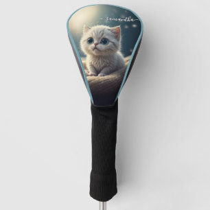 ファンタジーのかわいい赤ちゃん子猫愛好家のためのパーソナライズデザイン ゴルフヘッドカバー