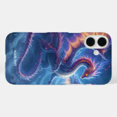 ファンタジーのかわいい青い竜の街 Case-Mate iPhoneケース (裏面 (横))