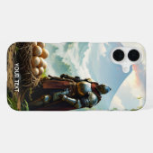 ファンタジーのかわいい騎士が卵を守る iPhoneケース (裏面横)