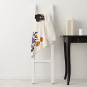 ファンタジーのアフリカの女の子イエローブルーベージュブライトアート シェルパブランケット (インサイチュ)