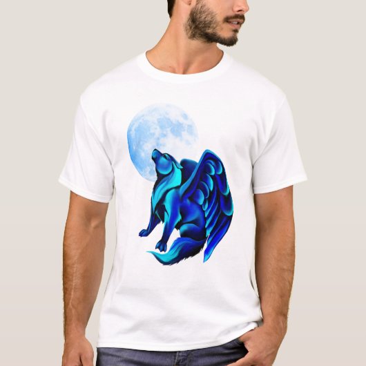 ファンタジーのオオカミのTシャツ Tシャツ (正面)