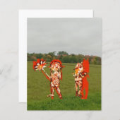 ファンタジーのオレンジ色の緑の野秋のニンフ (正面/裏面)