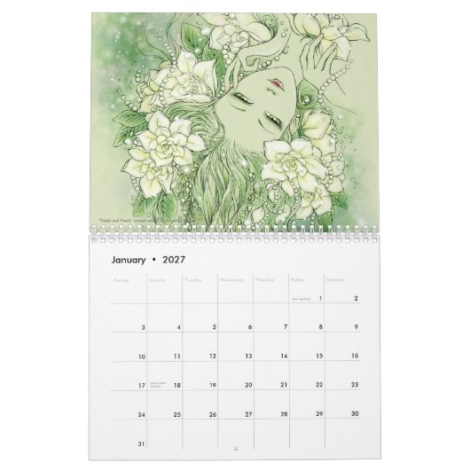 ファンタジーのカレンダー カレンダー (1月 2027)