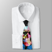 ファンタジーのスカルおよび着色された蝶 ネクタイ (タイ)