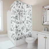 ファンタジーのスケットフィッシュは植物葉のクワ シャワーカーテン (インサイチュ)