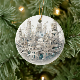 ファンタジーのステンドグラスのセラミックツリー装飾 セラミックオーナメント