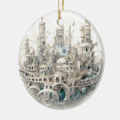 ファンタジーのステンドグラスのセラミックツリー装飾 セラミックオーナメント (左)