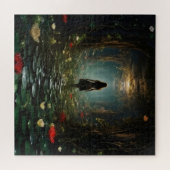 ファンタジーのトンネルの少女 ジグソーパズル (横)