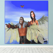 ファンタジーのハンター キャンバスプリント (インサイチュ (ウッドフロア))