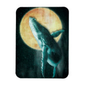 ファンタジーのハンプ飛んでいるバックホエールザムーン – マグネット (縦)