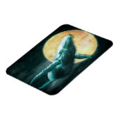 ファンタジーのハンプ飛んでいるバックホエールザムーン – マグネット (左側)