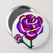 ファンタジーのバラの円形ボタン 缶バッジ (正面&裏面)