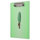 ファンタジーのピクルスの人のブラウンのスーツ クリップボード (左)