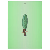 ファンタジーのピクルスの人のブラウンのスーツ クリップボード (裏面)