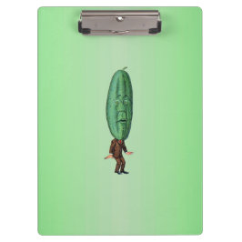 ファンタジーのピクルスの人のブラウンのスーツ クリップボード