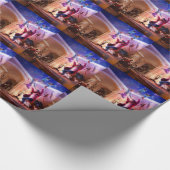 ファンタジーのピーターパンの抽象的なお祝い ラッピングペーパー (角)