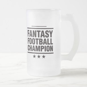 ファンタジーのフットボールのチャンピオン! フロストグラスビールジョッキ