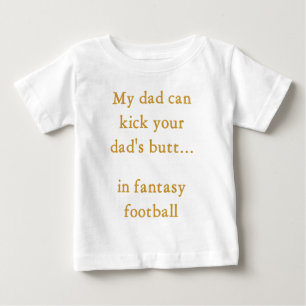 ファンタジーのフットボールのパパ ベビーTシャツ