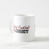 ファンタジーのフットボールの常習者 コーヒーマグカップ (正面左)