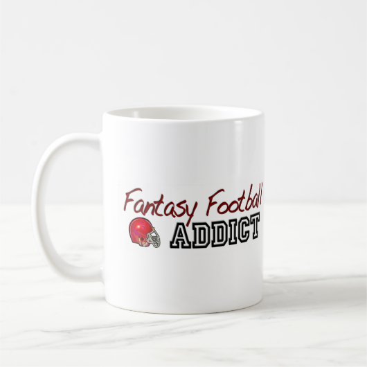 ファンタジーのフットボールの常習者 コーヒーマグカップ (左)