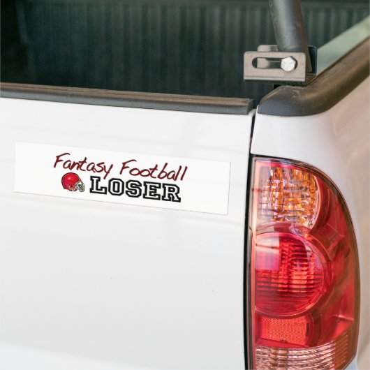 ファンタジーのフットボールの敗者 バンパーステッカー (トラック上)