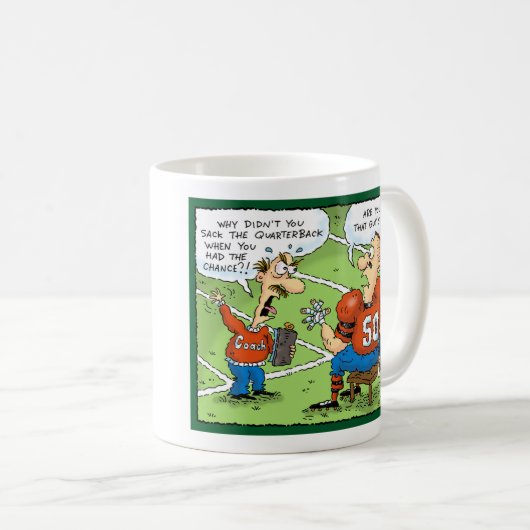 ファンタジーのフットボールの漫画 コーヒーマグカップ (正面右)