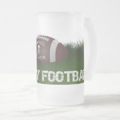 ファンタジーのフットボールの熱 フロストグラスビールジョッキ (正面右)