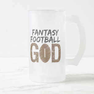 ファンタジーのフットボールの神 フロストグラスビールジョッキ
