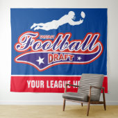 ファンタジーのフットボールの草案のあと波 タペストリー (インサイチュ(横))